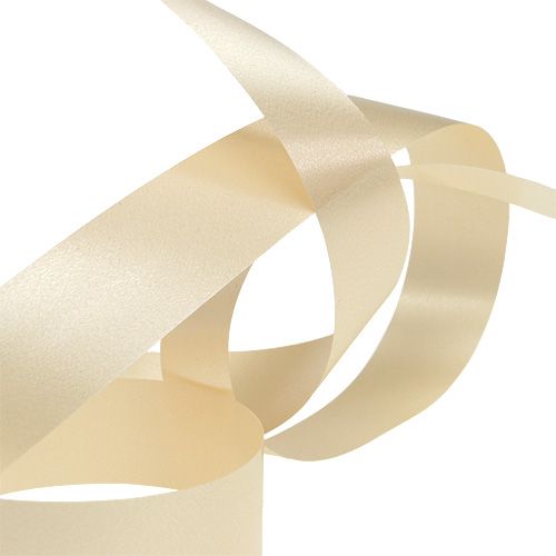 Floristik24 Cinta de regalo cinta rizadora crema 25mm 100m