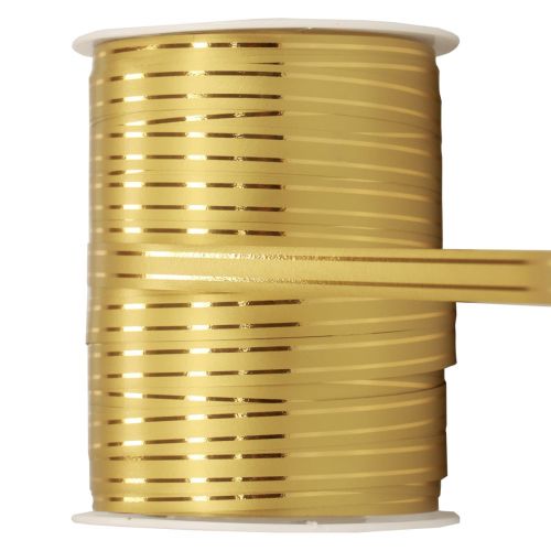 Cinta rizadora cinta de regalo dorada con rayas doradas 10mm 250m