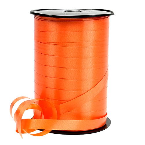 Floristik24 Cinta Con Volantes Ringelband Naranja 10mm 250m