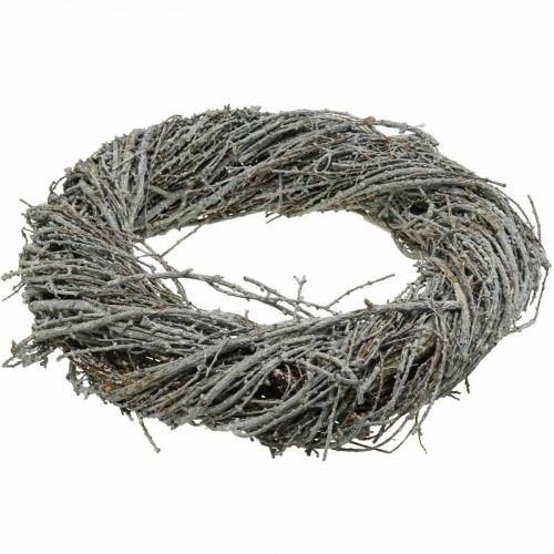 Artículo Corona de pino corona natural ramas de pino corona decorativa blanca Ø30cm