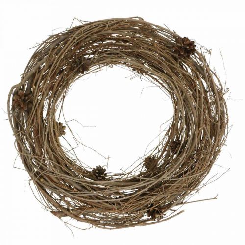 Floristik24 Corona de ramitas olmo corona natural deco corona naturaleza Ø45cm