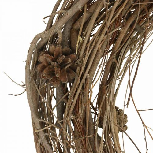 Floristik24 Corona de ramitas olmo corona natural deco corona naturaleza Ø45cm