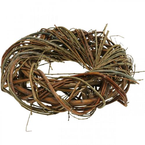 Floristik24 Guirnalda guirnalda de puerta de sauce corona de sauce guirnalda decorativa naturaleza Ø30cm H8cm