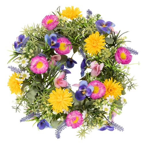 Floristik24 Corona de flores artificiales de primavera para decoración de puerta de entrada, 30 cm