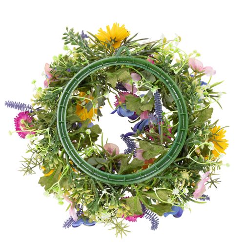 Artículo Corona de flores artificiales de primavera para decoración de puerta de entrada, 30 cm
