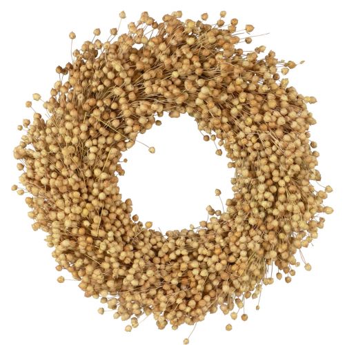 Floristik24 Corona decorativa boho corona decorativa de lino corona natural seca Ø28cm