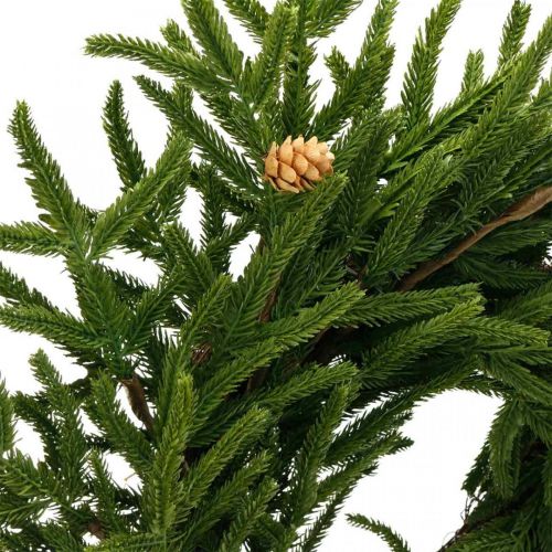 Floristik24 Corona de ciprés artificial con conos Corona decorativa de ciprés Ø55cm