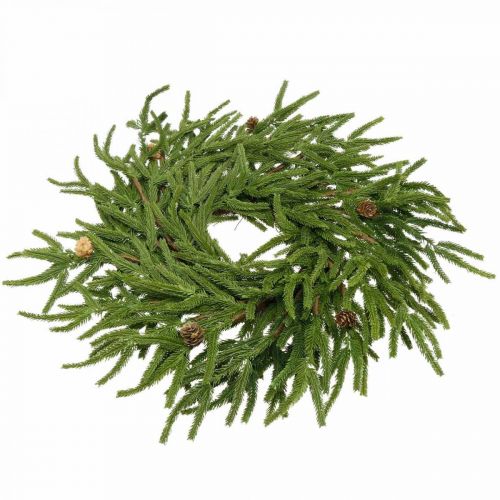 Floristik24 Corona de ciprés artificial con conos Corona decorativa de ciprés Ø55cm