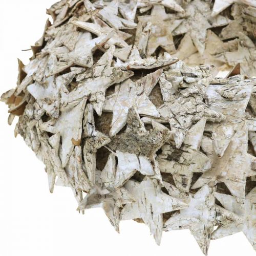 Decoración corona estrellas corteza de abedul decoración de mesa adviento abedul Ø25cm