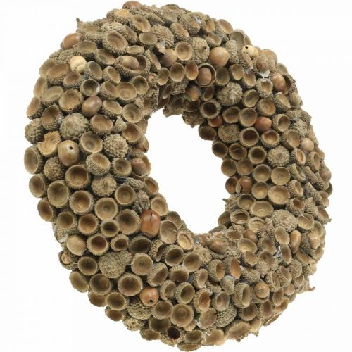 Artículo Decoración otoñal corona de bellotas corona natural Ø30cm