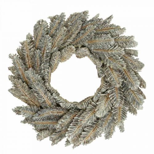 Floristik24 Corona decorativa conos Corona de Adviento corona de puerta blanca, purpurina Ø35cm