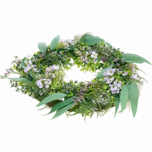Artículo Guirnalda decorativa eucalipto, helecho, flores Guirnalda artificial Guirnalda de mesa