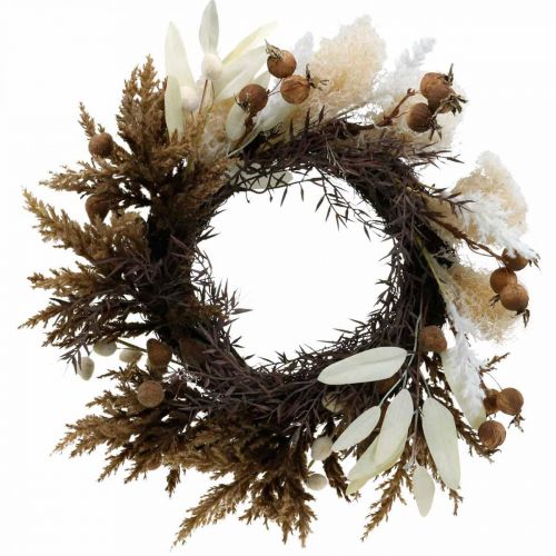 Floristik24 Guirnalda decorativa guirnalda puerta hierba seca artificial y frutas Ø50cm