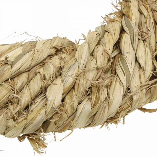 Floristik24 Guirnalda de paja trenzada Ø30cm corona decorativa paja natural decoración puerta