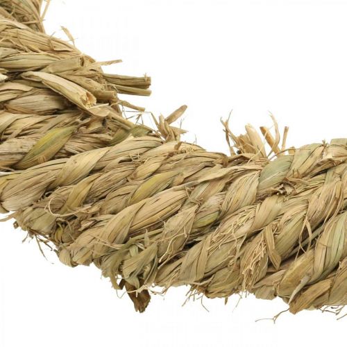 Floristik24 Corona de paja trenzada Ø37cm decoración de paja rústica natural