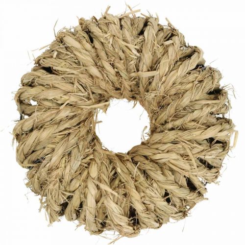 Floristik24 Corona de paja trenzada Ø30cm deco corona naturaleza