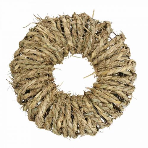 Floristik24 Corona paja trenzada Ø35cm guirnalda decorativa rústica naturaleza