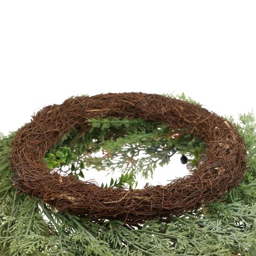 Artículo Corona de puerta Corona navideña bayas de coníferas artificiales Ø60cm