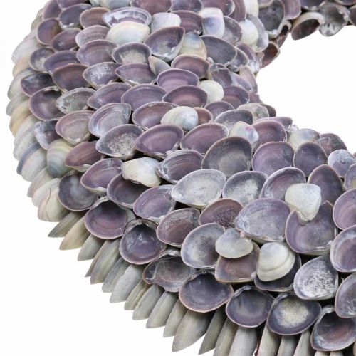 Floristik24 Corona de conchas, conchas naturales, chippy morado, corona de mar Ø40cm