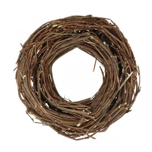 Floristik24 Deco Guirnalda Vid Ø25cm Marrón Guirnalda natural de ramitas decoración de mesa