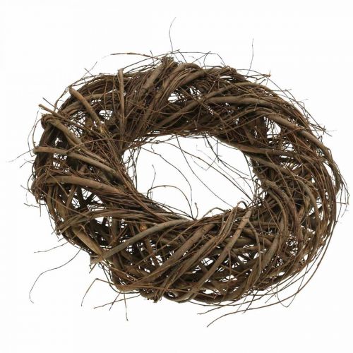 Floristik24 Guirnalda decorativa Ø30cm ramas y enredaderas Ramas de olmo trenzadas naturaleza