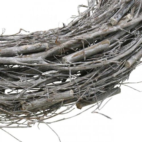 Floristik24 Corona deco blanco Ø40cm olmo, vid primavera decoración corona natural