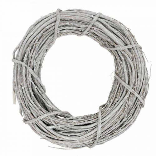 Corona decorativa encalada Ø35cm Guirnalda de puerta Shabby Chic decoración de mesa