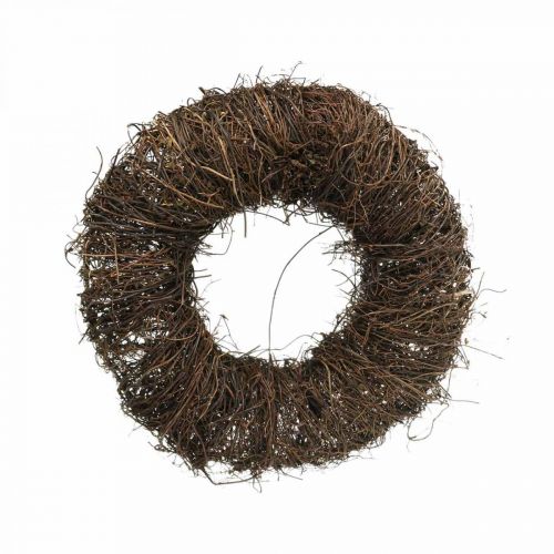 Floristik24 Guirnalda de vid marrón oscuro Guirnalda decorativa natural hecha de vides Ø25cm