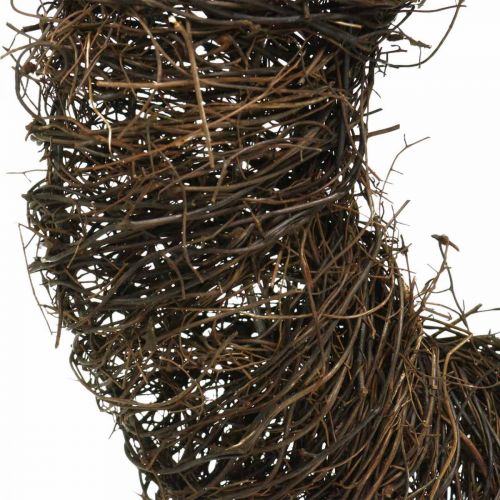 Floristik24 Corona de vid marrón oscuro Corona decorativa natural hecha de enredaderas Ø25cm
