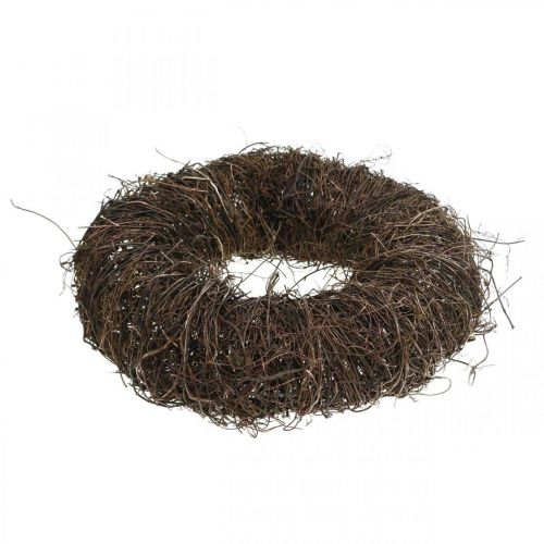 Artículo Corona de vid marrón oscuro Corona decorativa natural hecha de enredaderas Ø25cm