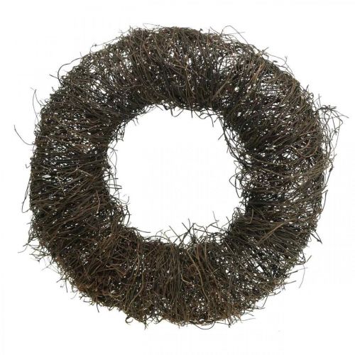 Artículo Corona de vid corona marrón oscuro para decoración de pared corona natural madera Ø35cm