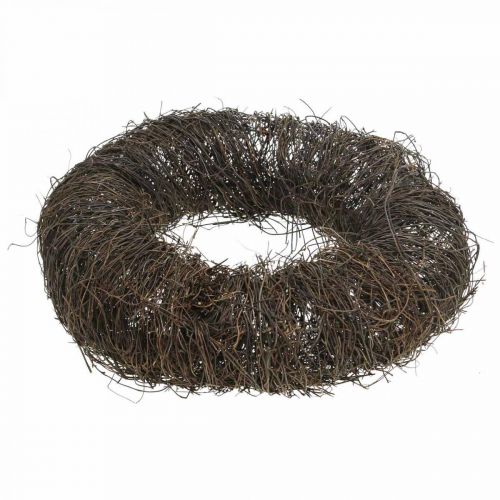 Artículo Corona de vid corona marrón oscuro para decoración de pared corona natural madera Ø35cm