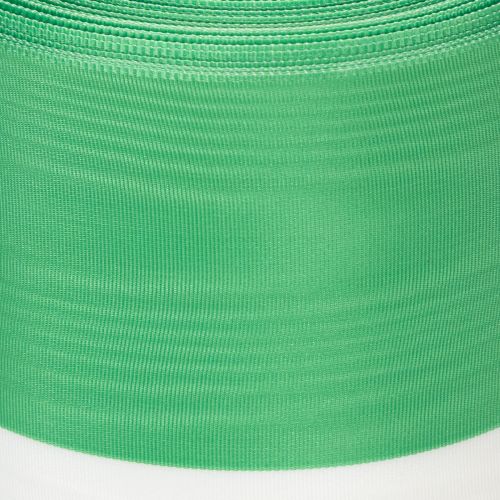 Cinta de moiré para coronas, 125 mm x 25 m, en verde y blanco, cinta tejida en tafetán, cinta nacional, cinta decorativa. | Floristik24.es