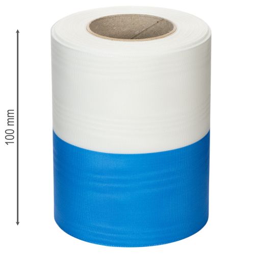 Artículo Cinta decorativa azul y blanca con efecto moiré de 125 mm – Cinta decorativa y de luto de alta calidad, cinta tradicional con un aspecto elegante, rollo de 25 m