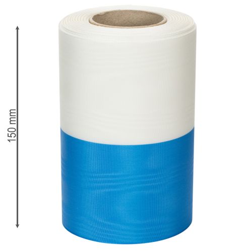 Artículo Cintas de corona de moiré azul y blanco, 150 mm