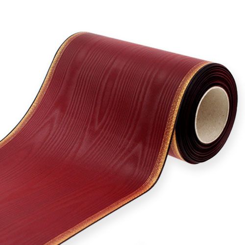 Floristik24 Cinta para corona Moiré 175mm, Burdeos
