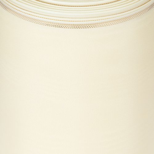 Artículo Cinta para coronas color crema con borde dorado, supersatinada, 125 mm de ancho, 25 m de largo - Impermeable, ideal para impresión por ordenador y respetuosa con el medio ambiente.