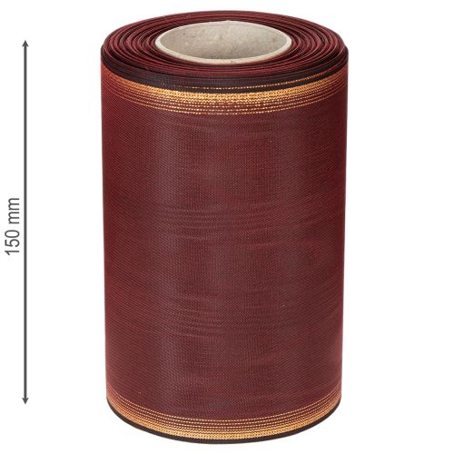 Cinta para corona Moiré 150 mm Decoración de cinta de tafetán burdeos | Floristik24.es