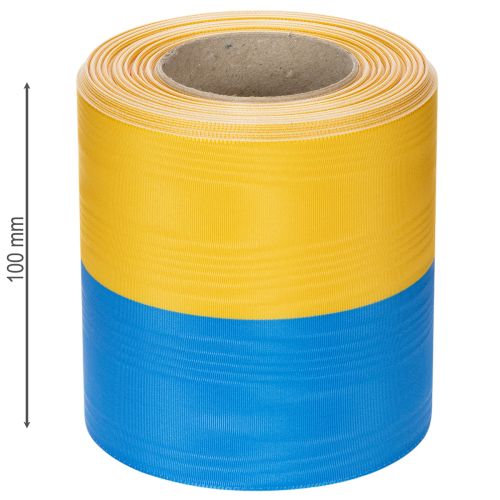 Artículo Cinta de muaré azul y amarilla para corona, 100 mm, cinta nacional, cinta de club, cinta decorativa, cinta de luto festivo, acetato