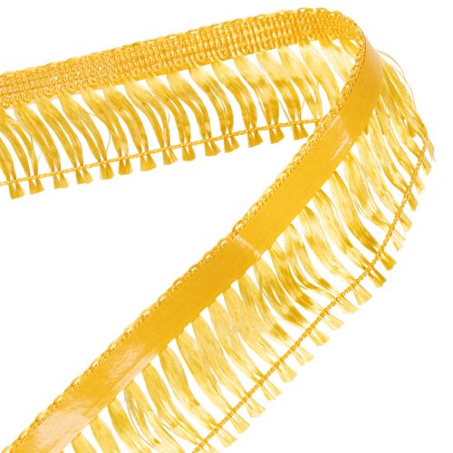 Borlas de cinta para corona, flecos dorados autoadhesivos de 40 mm y 25 m. | Floristik24.es
