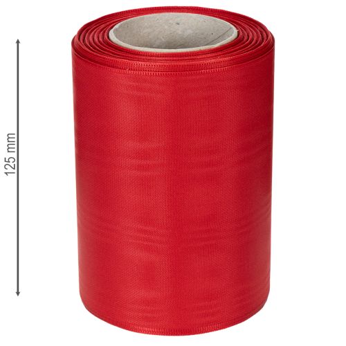 Artículo Cinta roja para coronas de 125 mm x 25 m - Cinta para arreglos florales funerarios, letras y decoración.