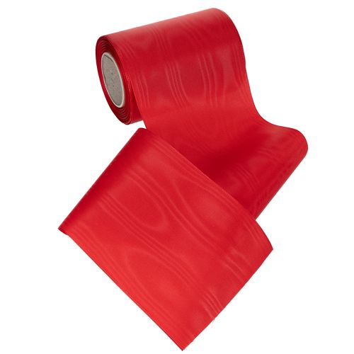 Artículo Cinta roja para coronas de 125 mm x 25 m - Cinta para arreglos florales funerarios, letras y decoración.