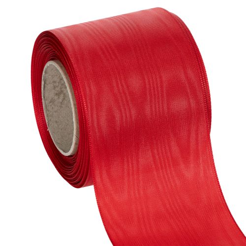 Cinta roja para coronas de 75 mm x 25 m - Arreglos florales y decoración funeraria, cinta resistente para letras.
