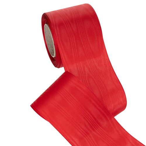 Artículo Cinta roja para coronas de 75 mm x 25 m - Arreglos florales y decoración funeraria, cinta resistente para letras.