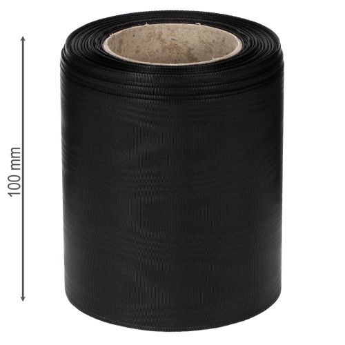 Cinta de corona negra de 100 mm y 25 m: cinta de luto, cinta de lazo, cinta decorativa, suministros de floristería | Floristik24.es