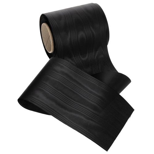 Cinta de corona negra de 100 mm y 25 m: cinta de luto, cinta de lazo, cinta decorativa, suministros de floristería | Floristik24.es
