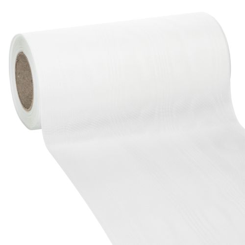 Cinta de corona blanca, 200 mm de ancho, rollo de 25 m, cinta de luto, cinta de lazo, cinta decorativa para floristería funeraria y ocasiones especiales. comprar | Floristik24.es