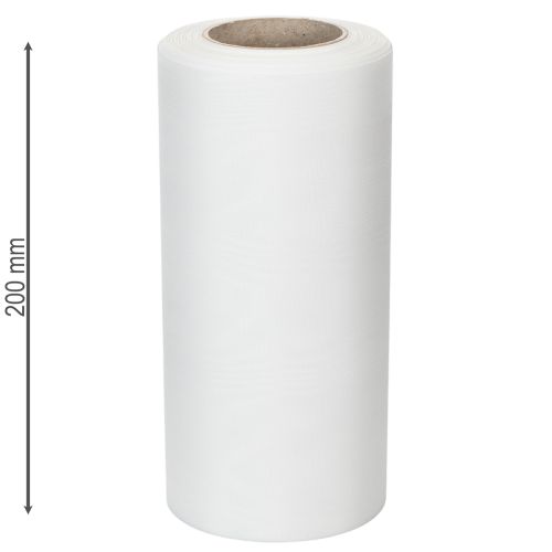 Cinta de corona blanca, 200 mm de ancho, rollo de 25 m, cinta de luto, cinta de lazo, cinta decorativa para floristería funeraria y ocasiones especiales. | Floristik24.es