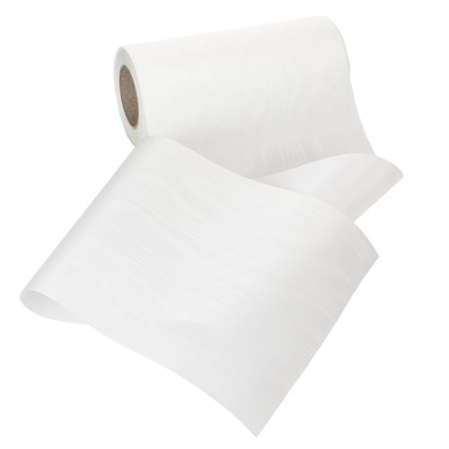 Cinta de corona blanca, 200 mm de ancho, rollo de 25 m, cinta de luto, cinta de lazo, cinta decorativa para floristería funeraria y ocasiones especiales. | Floristik24.es