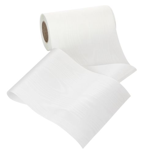 Artículo Cinta de corona blanca para floristería funeraria, 175 mm de ancho, 25 m de largo, cinta de acetato de alta calidad